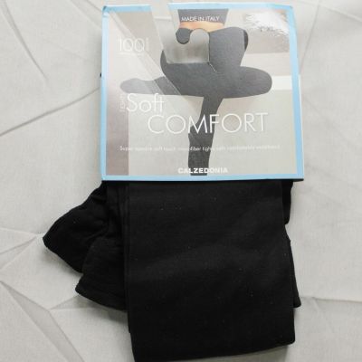 Calzedonia Women's 100 Denier Soft Comfort Tights TS8 Black Size XLT NWT